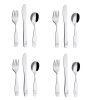 Exzact Children Flatware 12pcs Stainless Steel Kid Silverware - Dinosaur